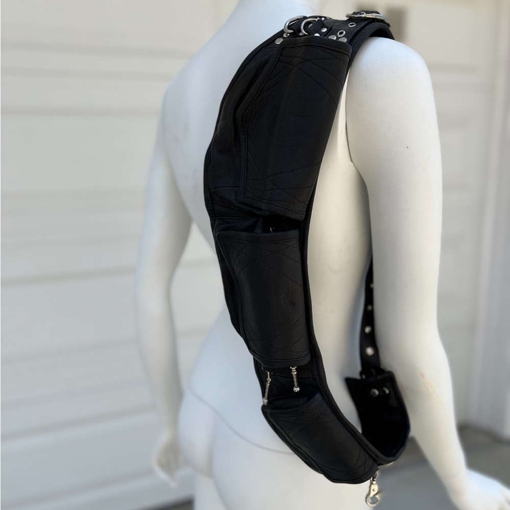 Anhi Radvanyi Black Leather Belt or Shoulder Harness